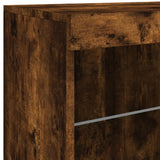 Sideboard with LED Lights Smoked Oak 60.5x37x67 cm 836697