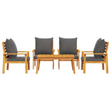 5 Piece Garden Lounge Set with Cushions Solid Wood Acacia 3211805