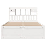 Bookcase Bed without Mattress White 160x200 cm Solid Wood Pine 3308955