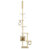 Cat Tree with Sisal Scratching Posts 260 cm Beige 170534