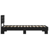 Bed Frame with Headboard Black Oak 80 x 200 cm Engineered Wood 8009093