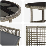 Garden Dining Set 5 pcs Grey Poly rattan 3334946
