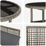 Garden Dining Set 5 pcs Grey Poly rattan 3334946