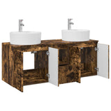 Bathroom Cabinet Set 3 pcs Smoked Oak 49.5 x 44.5 x 65 cm 3405682