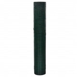 Chicken Wire Fence Galvanised with PVC Coating 25x1 m Green 140439