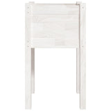 Garden Planters 2 pcs White 40x40x70 cm Solid Pinewood 810792