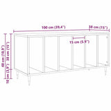 Record Cabinet Old wood 100 x 38 x 48 cm Engineered Wood 862899