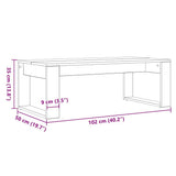Coffee Table Black Oak 102 x 50 x 35 cm Engineered Wood 862071