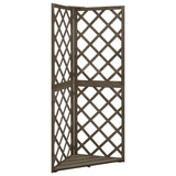 Corner Trellis Grey 50x50x145 cm Solid Fir Wood 316408