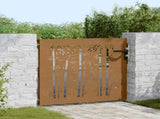 Garden Gate 85 x 100 cm Powder-coated steel Black Lockable 153233