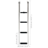 Folding Boarding Ladder 4-step Stainless Steel 92375