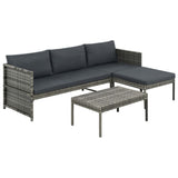 Garden Lounge Set Grey PE rattan Large Modular 313135