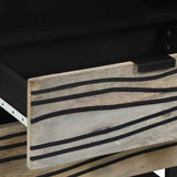 Bedside Cabinet with Drawer White and Black 50 x 33 x 62 cm 4017982