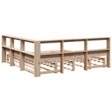 Bookcase Bed without Mattress 180x200cm Solid Wood Pine 3324490