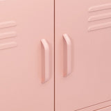 Storage Cabinet Pink Steel 80 x 35 x 101.5 cm Storage Cabinet 336139
