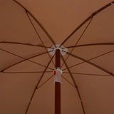 Garden Parasol with Steel Pole 240 cm Taupe 47802
