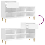 Shoe Cabinet White 102x36x60 cm Engineered Wood 821204