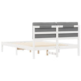 Bed Frame with Upholstered Headboard Light Grey 140 x 200 cm 878048