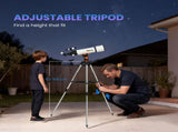 Astronomy Telescope for Adults and Beginners with 80 mm Aperture, Carry Bag, White T3398P421958
