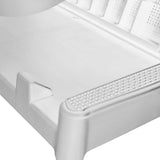 Sun Lounger White 100% Polypropylene Standard Height-Adjustable 364220