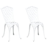Garden Chair 2 pcs White 39 x 40 x 87cm Aluminium 42002396