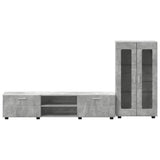 TV Cabinet Set FLORIN 3 pcs Concrete Grey Engineered Wood 3397937