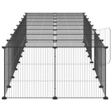 36-Panel Pet Cage with Door Black 35x35 cm Steel 3114060