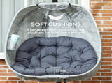 Hanging Egg Chair Outdoor Indoor Garden Swing Chair with Folding Basket, Garden Hanging Chair with T3398P328491