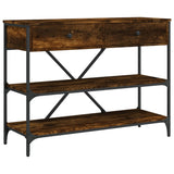 Console Table with Drawers and Shelves Smoked Oak Engineered Wood 833405
