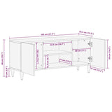 TV Cabinet with Shelf Brown 105 x 33.5 x 46 cm Solid Mango Wood 4018880