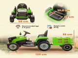 12V Ride on Tractor and Trailer with Remote Control, Music, Shifter, Start-Up Sound, for Kids Ages T3398P378933