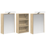 Bathroom Cabinet Set 3 pcs 126 x 16 x 62.5 cm Engineered wood 3403834