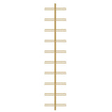 Wall-mounted Wine Rack for 10 Bottles Gold Metal 340905
