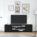 TV Cabinet Black Oak 188.5x41x50 cm Engineered Wood 3328418
