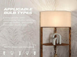 Corner Floor Light, with Shelves - Wood-Effect T3398P425160