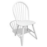 ZNTS Dining Chairs 6 pcs White Solid Rubber Wood 272090