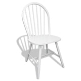 Dining Chairs 6 pcs White Solid Rubber Wood 272090