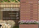 34 x 69.5cm Garden Planter Box, with Back Trellis, Brown T3398P322141
