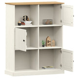 Bookcase VIGO White 90x35x114.5 cm Solid Wood Pine 353182