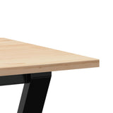 ZNTS Dining Table Y-Frame 100x50x75 cm Solid Wood Pine and Steel 3282719