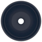 Luxury Wash Basin Round Matt Dark Blue 40x15 cm Ceramic 147001