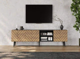 Modern Geometric TV Stand, Lowboard, TV Cabinet, TV Unit, Modern Industrial Entertainment Center, N605P438648Z