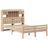 Bookcase Bed without Mattress 135x190 cm Double Solid Wood Pine 3322253