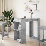 Bar Table Concrete Grey 102x70x103.5 cm Engineered Wood 3309324