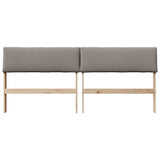 Upholstered Headboard Taupe 200 cm Solid Pine Wood 879102