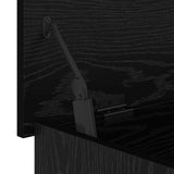 Storage Chest Black Oak 80 x 40 x 50 cm Engineered Wood 8011260