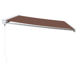 ZNTS Manual Retractable Awning Brown 500x300 cm 3215722