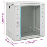 12U Wall Mounted Network Cabinet 19" IP20 53x40x60 cm 30263