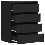 Corner Chest of Drawers Black 60x41x76 cm Engineered Wood 852871
