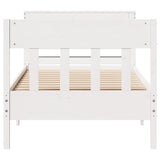 Bed Frame without Mattress White 75x190 cm Small Single Solid Wood Pine 3306289